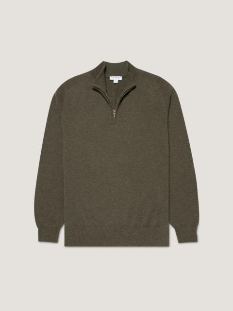Sunspel Cashmere Half Zip Jumper