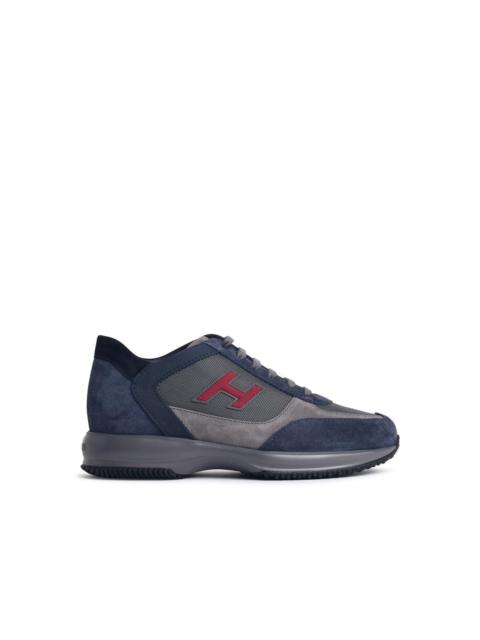 HOGAN Hogan 'H Floc' Blue Suede Sneakers