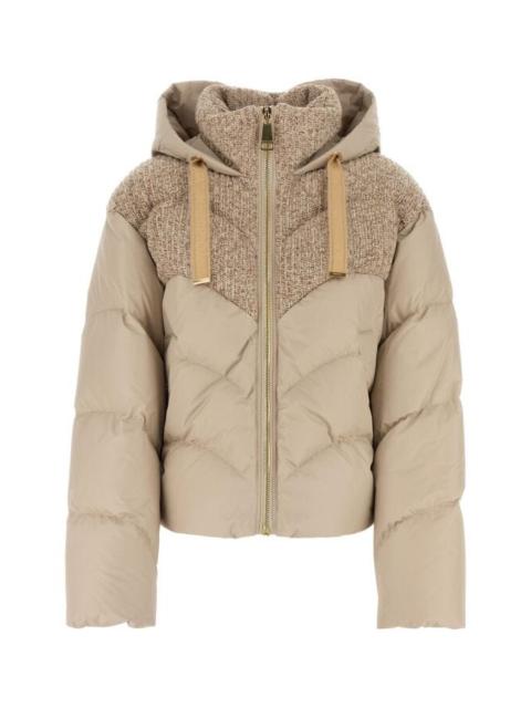 Cappuccino polyester down jacket