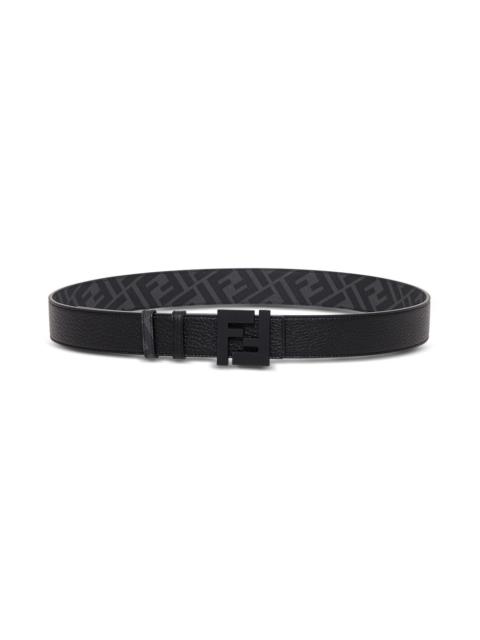 FENDI Fendi Men Reversible Leather Belt With Logo Buckle