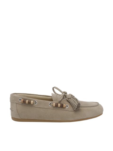 Miu Miu Miu Miu Women Suede Deck Loafers With Tassels