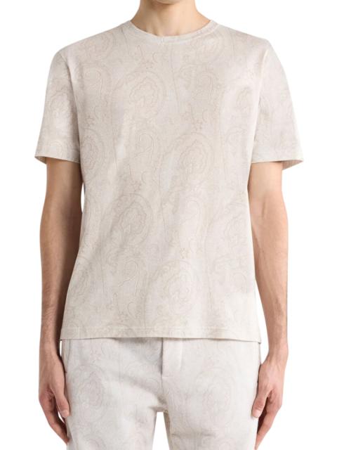 Etro COTTON T-SHIRT WITH ARNICA PATTERN