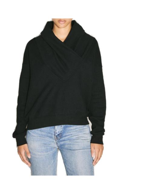 SAINT LAURENT V-neck Drop Shoulder Hoodie