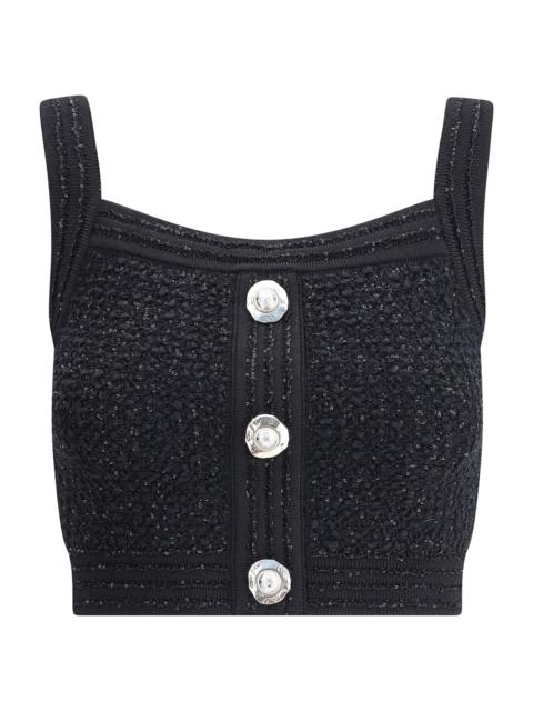 Balmain Tweed Crop Top