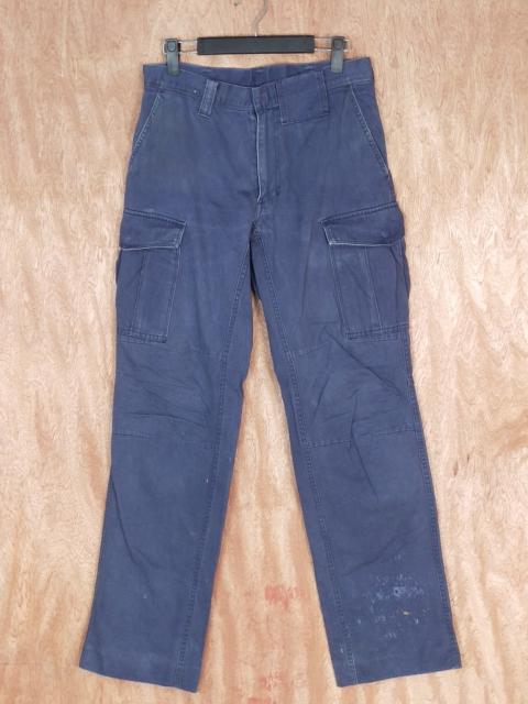 Other Designers Distressed Denim - Japan Dark blue multipocket distressed cargo pants #S124
