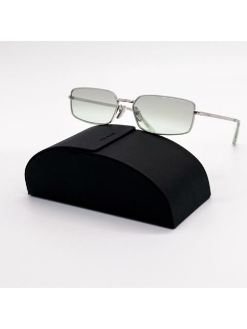 Prada New Prada Square Silver Metal Unisex Sunglasses PRA60S 1BC80