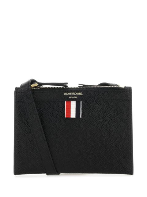 Thom Browne Black leather mini document holder