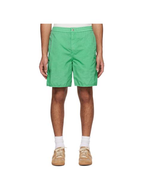 SOLID HOMME Green Embroidered Shorts