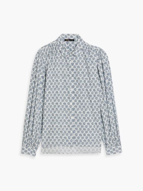 maje Printed cotton-poplin shirt