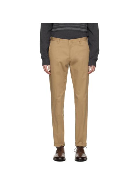 Paul Smith Tan Cotton Stretch Chino Trousers