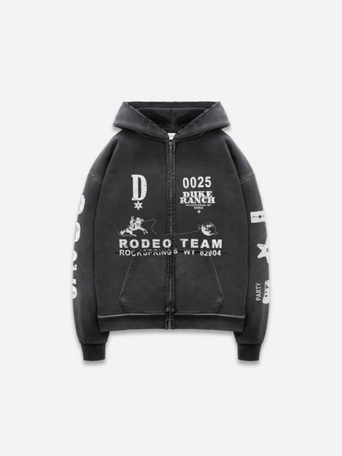 DUKE + DEXTER Duke Rodeo Team Vintage Black Zip Hoodie