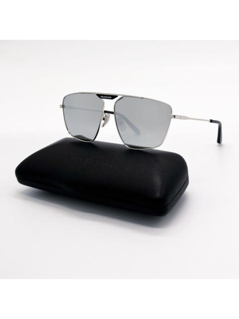 BALENCIAGA New Balenciaga Sunglasses Silver Pillot Frame Unisex BB0246S