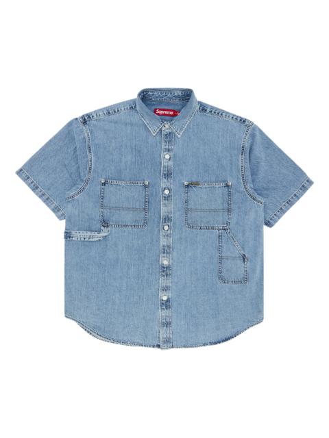 Supreme Supreme Loose Fit Short-Sleeve Denim Painter Shirt 'Washed Indigo'