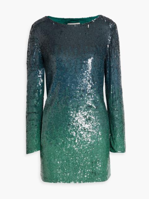 TWP Dégradé sequined mesh mini dress