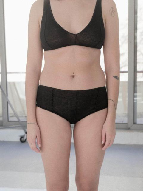 BASERANGE Vein Highwaist Pants - Fine Wool Rib