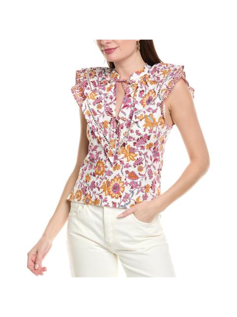 DEREK LAM 10 CROSBY Derek Lam 10 Crosby Najah Ruffle Sleeve Blouse