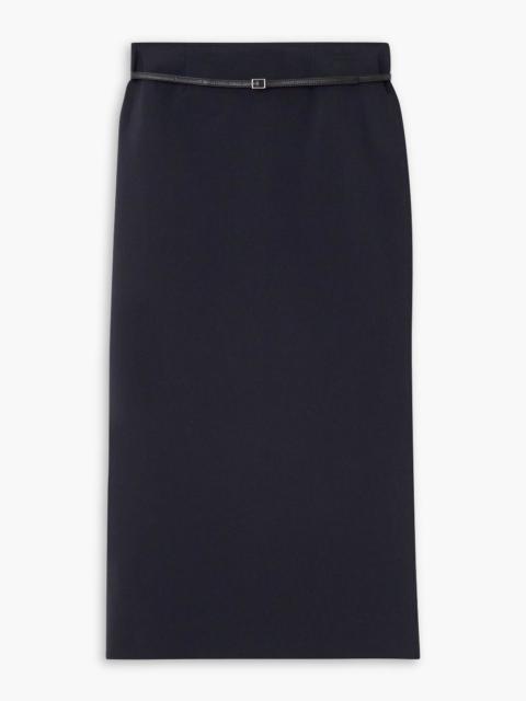 16ARLINGTON Belted cady maxi skirt
