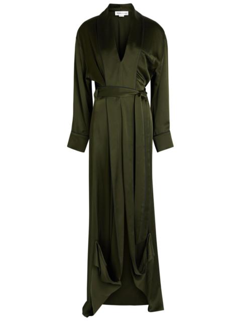 Victoria Beckham Victoria Beckham Wrap-effect Draped Satin Gown