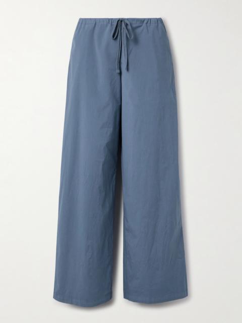 SKIMS Cotton-blend Poplin Wide-leg Pants