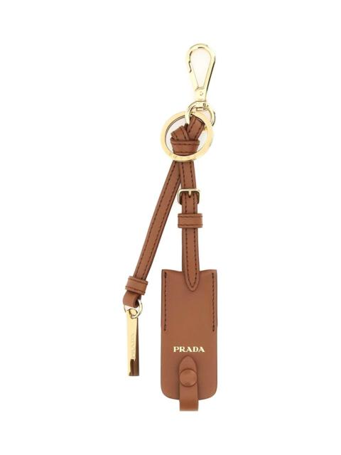Prada Caramel Leather Key Ring