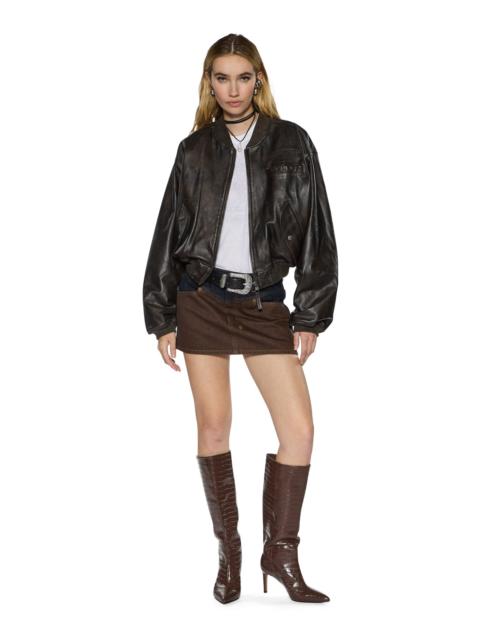 Ksubi ALPHA CROP BOMBER WORN BLACK