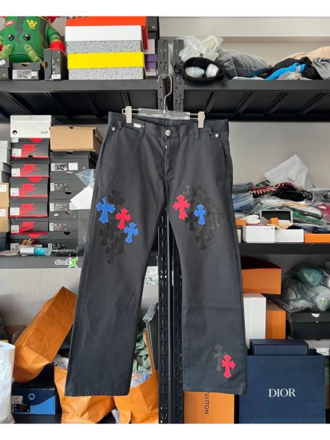 Chrome Hearts Chrome Hearts Blue Red Black Cross Patch Chino Pants