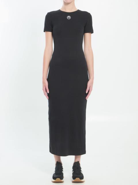 Marine Serre Moon Logo Knit Long Dress