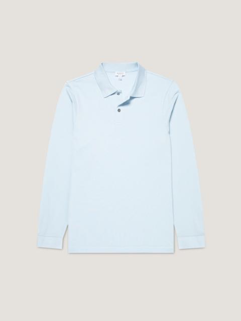 Sunspel Long Sleeve Piqué Polo Shirt