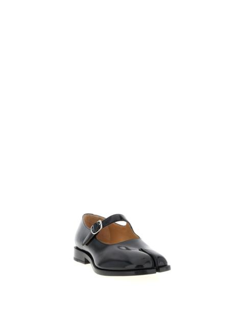 Maison Margiela MAISON MARGIELA Tabi Mary Jane Black Leather Ballerina Flats