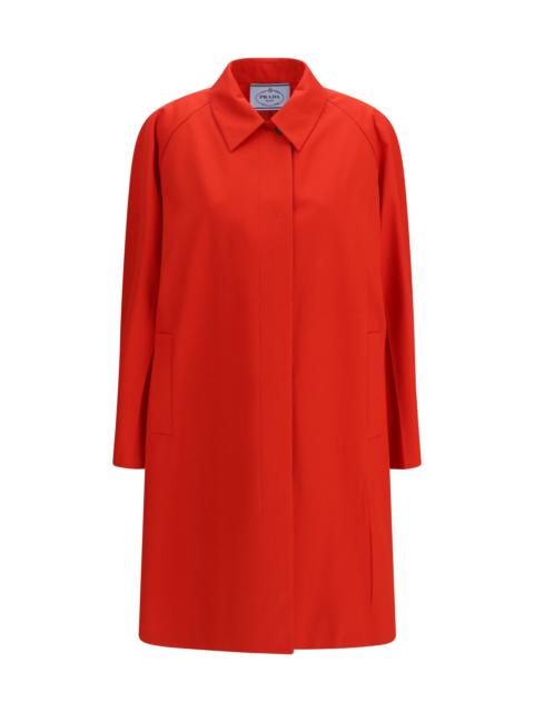 Prada Prada Cotton Gabardine Coat Red Women