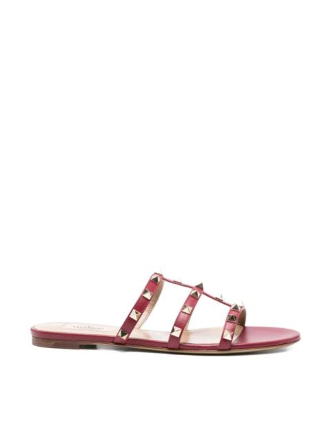 Valentino Rockstud leather flat sandals