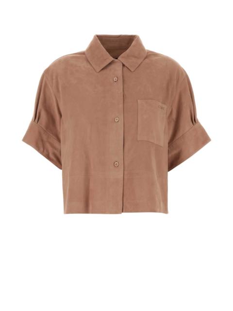 Loewe Loewe Paula's Ibiza Women Pink Suede Paula S Ibiza Shirt
