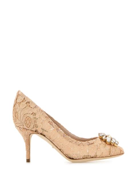 Dolce & Gabbana Dolce & Gabbana Women Skin Pink Lace Pumps