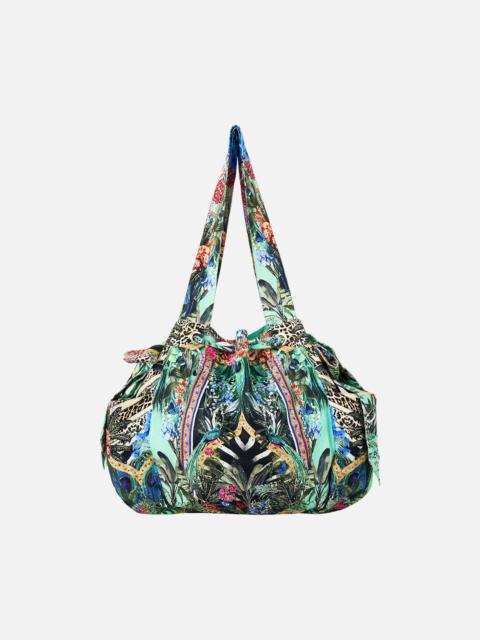 CAMILLA DRAWSTRING BOW BEACH BAG