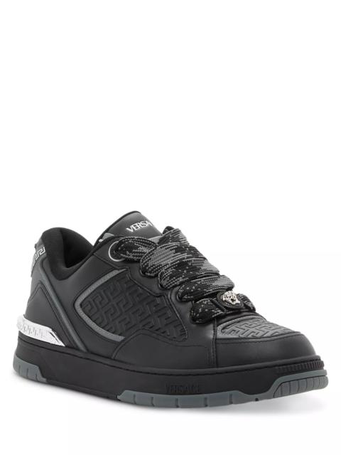 VERSACE Men's Biggie Basket Leather Sneakers