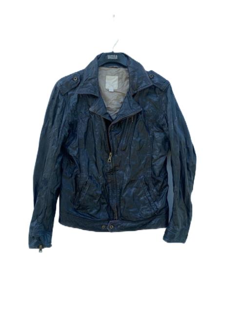 Diesel DIESEL LEATHER JACKET BIKER STYLE SOFT LEATHER