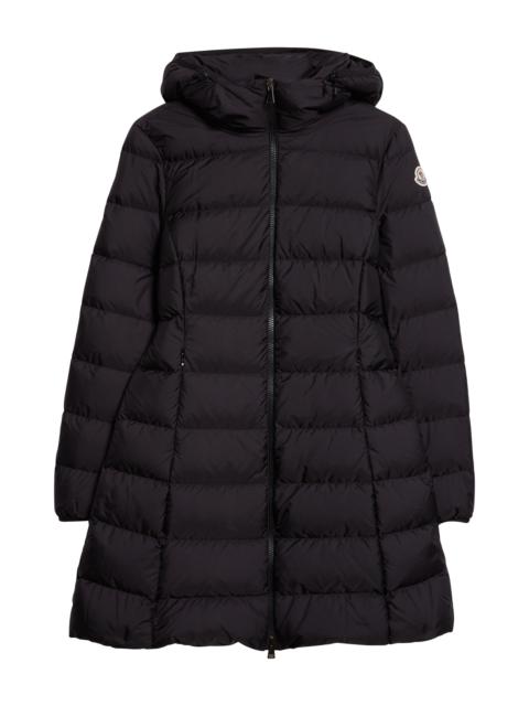 Moncler Moncler Gie Water Resistant Down Long Coat in Black at Nordstrom