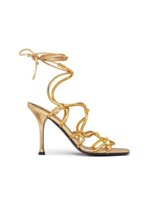 Valentino Rockstud Net lace-up sandals