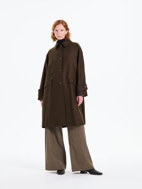 Mackintosh Humbie Slim Long Wool Houndstooth Coat