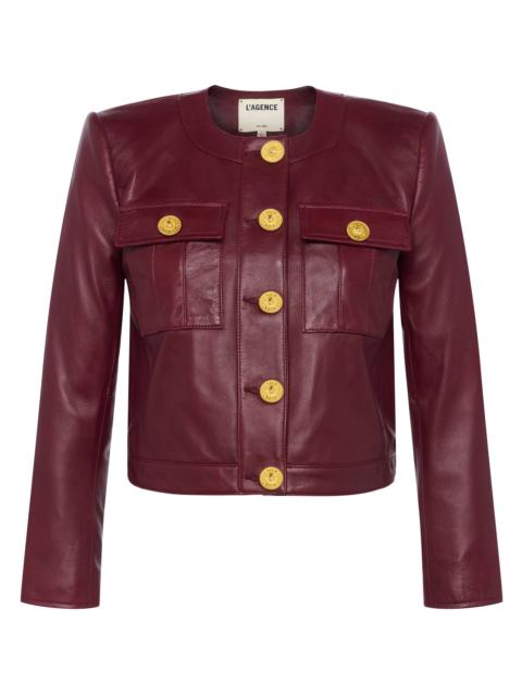 L'AGENCE Deidra Cropped Leather Jacket