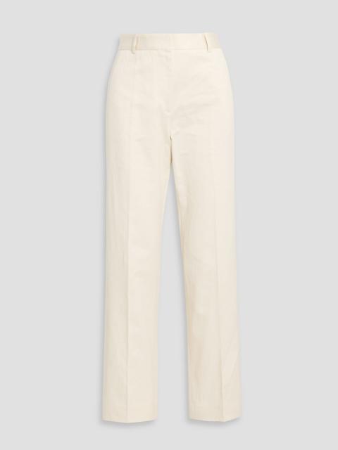 TOTEME Cotton and linen-blend twill straight-leg pants