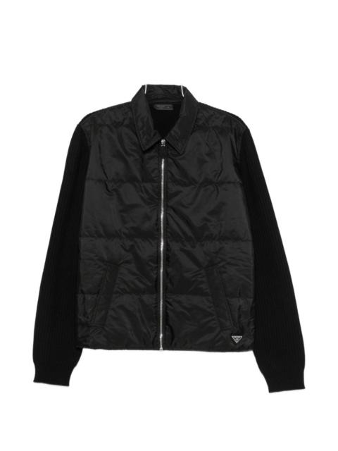 Prada Prada Men Wool And Re-Nylon Cardigan