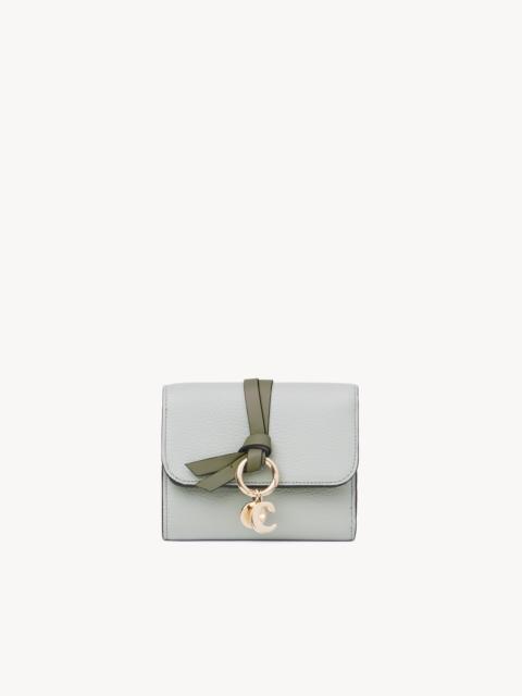 Chloé SMALL ALPHABET TRI-FOLD IN GRAINED LEATHER