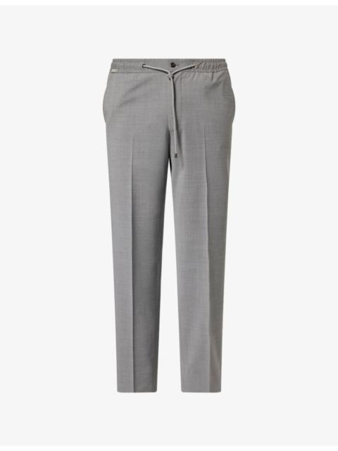 CORNELIANI Slim-Leg Drawstring Wool Trousers