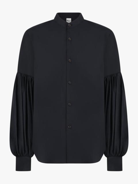 Noir Kei Ninomiya RUCHED BALLOON L/S BLOUSE | BLACK