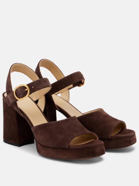 Valentino Fawcette VLogo suede platform sandals