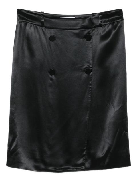 FERRAGAMO satin midi skirt
