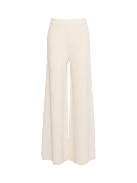 Max Mara Max Mara Women Wide-Leg Wool And Cashmere Blend Trousers - Beige