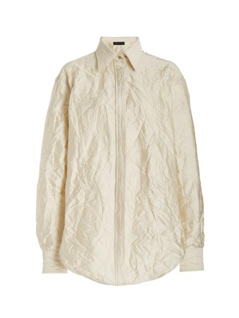 BRANDON MAXWELL Boyfriend Button-Up Shirt white
