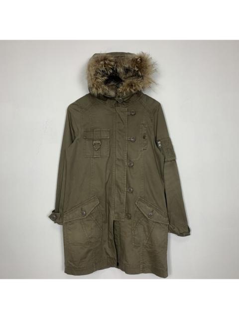 Other Designers Japanese Brand - Vintage MK KLEIN Cotton Sherpa Lining Hoodie Parkas J0809